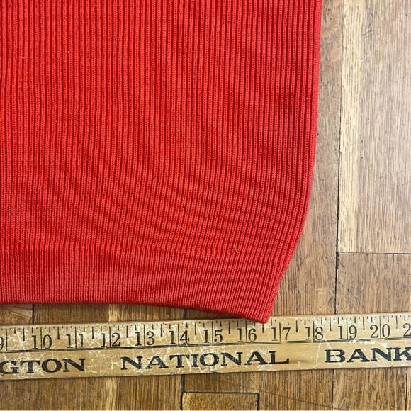 Montant Knit Crew Neck Ski Sweater Mens Large (no size tag) France Red Cuff Wear - Picture 8 of 12